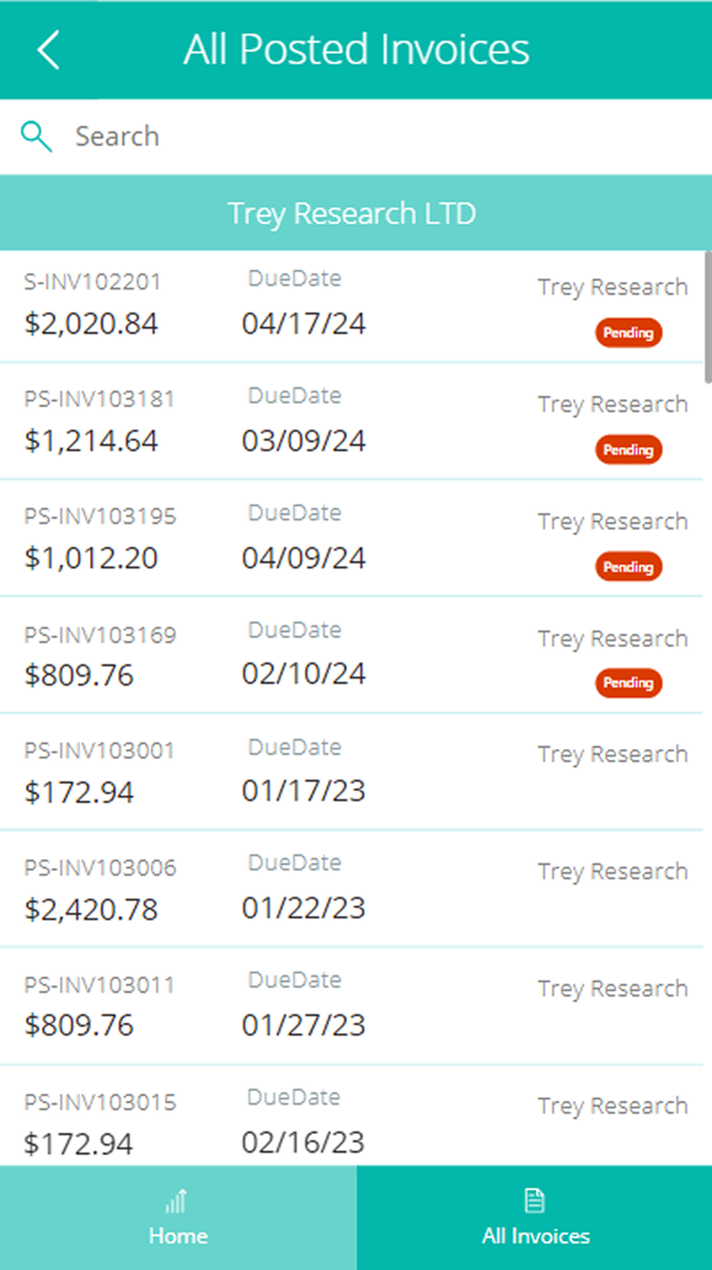 Screenshots from a demo.