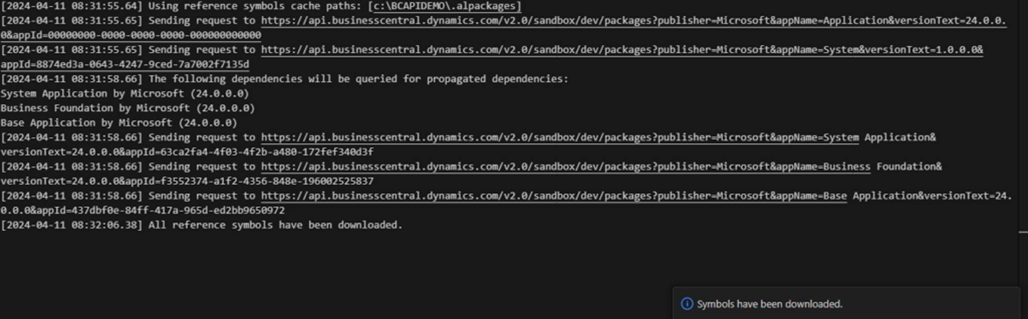 Screenshots from a demo.