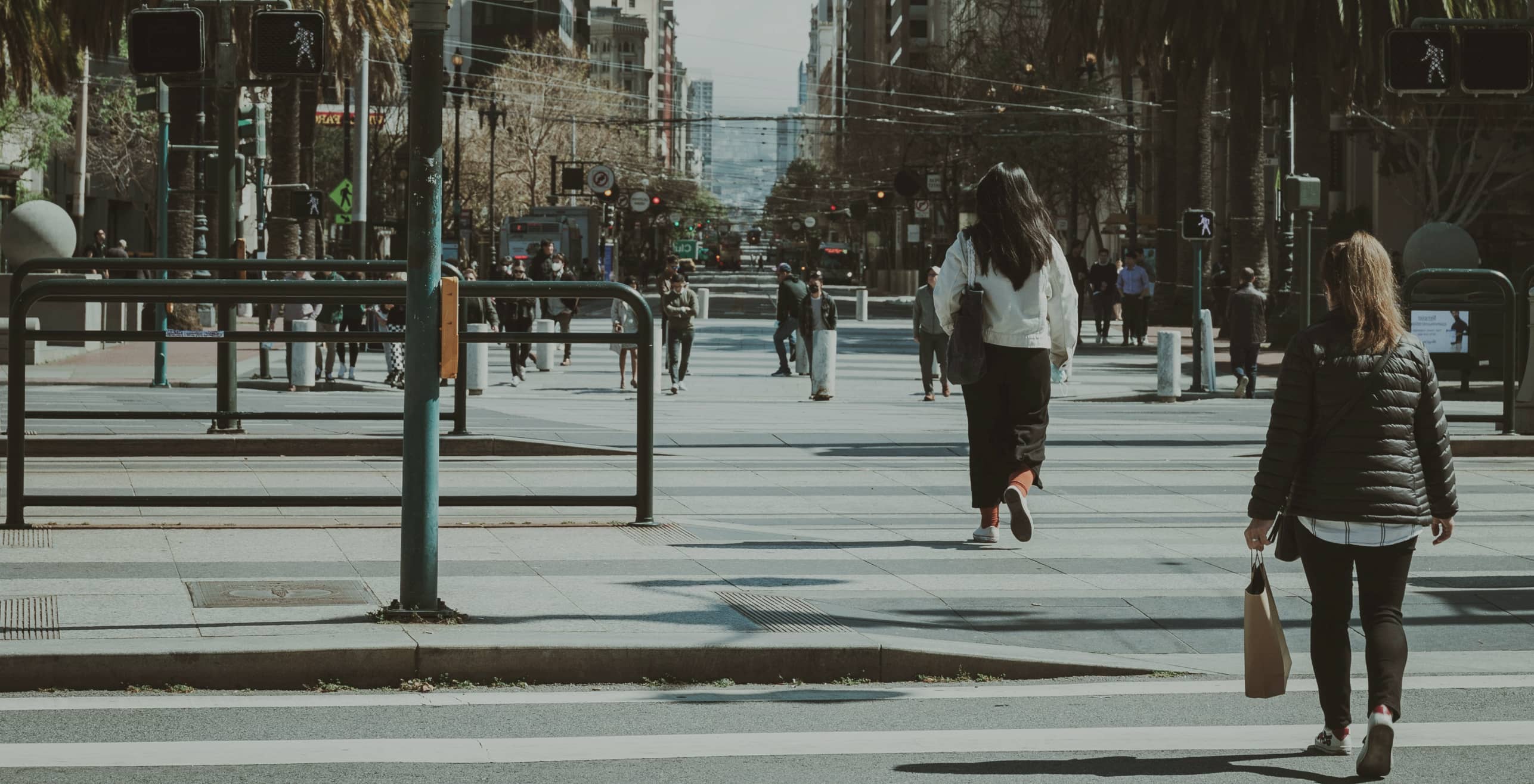 People crossing the street