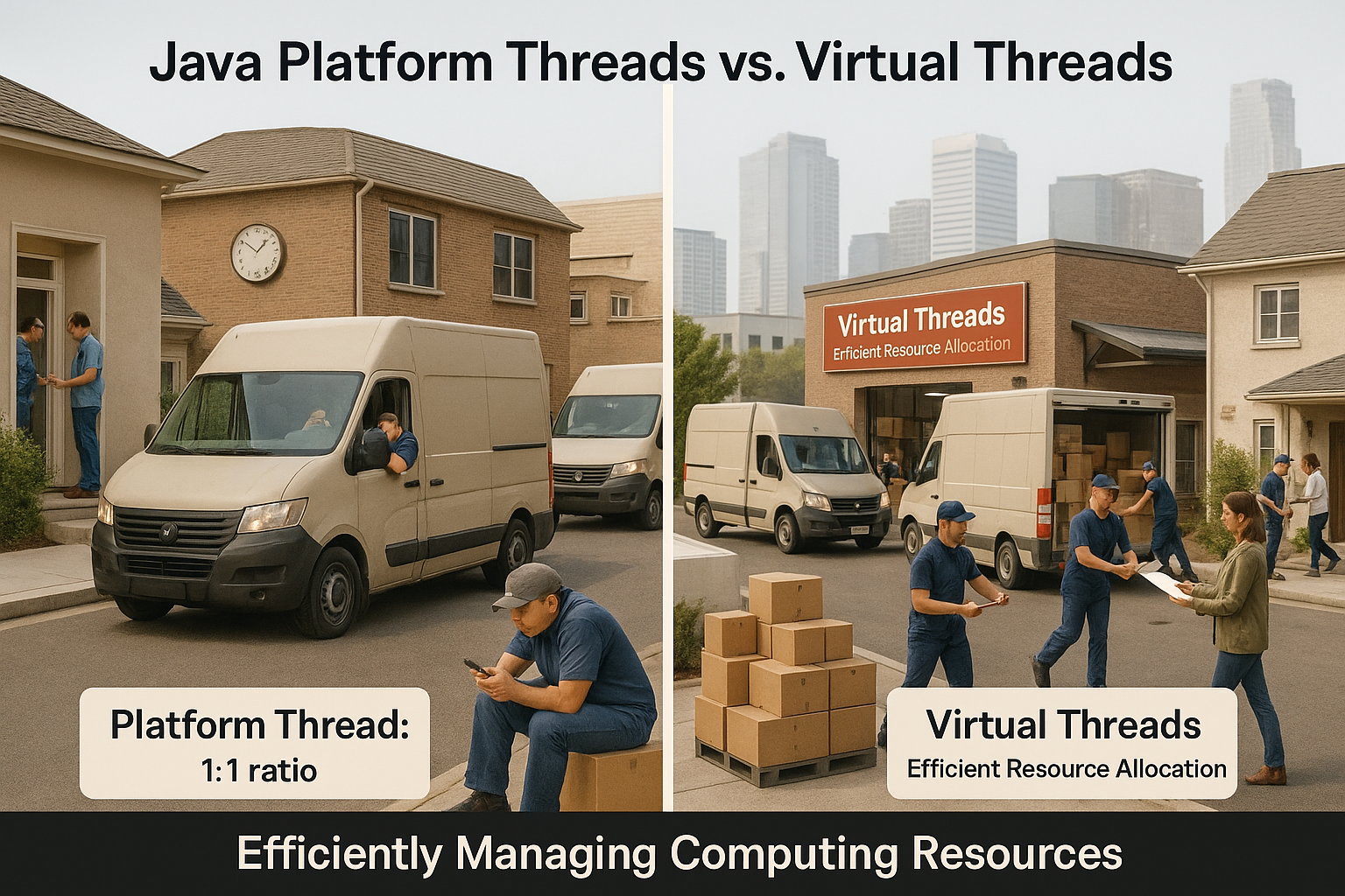 Java-platform-threads-vs-Virtual-threads