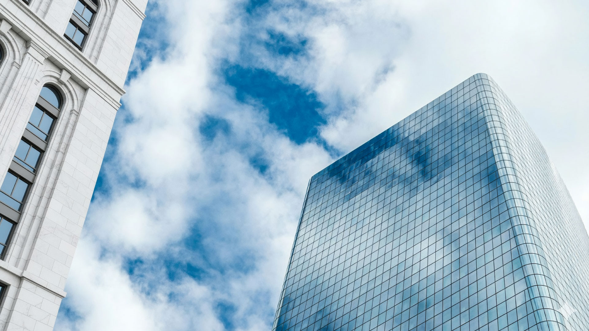 classic and modern buildings