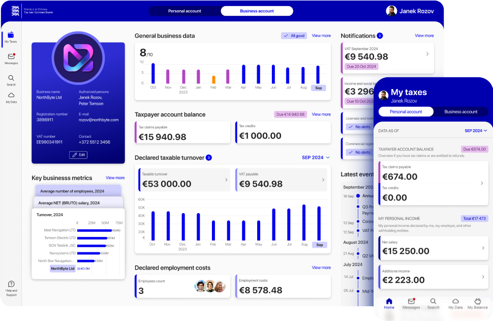 Estonian tax and custom board platform