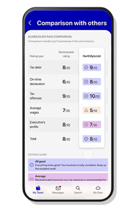Mobile phone displaying app demo