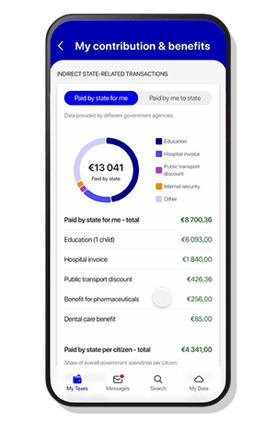 Mobile phone displaying app demo