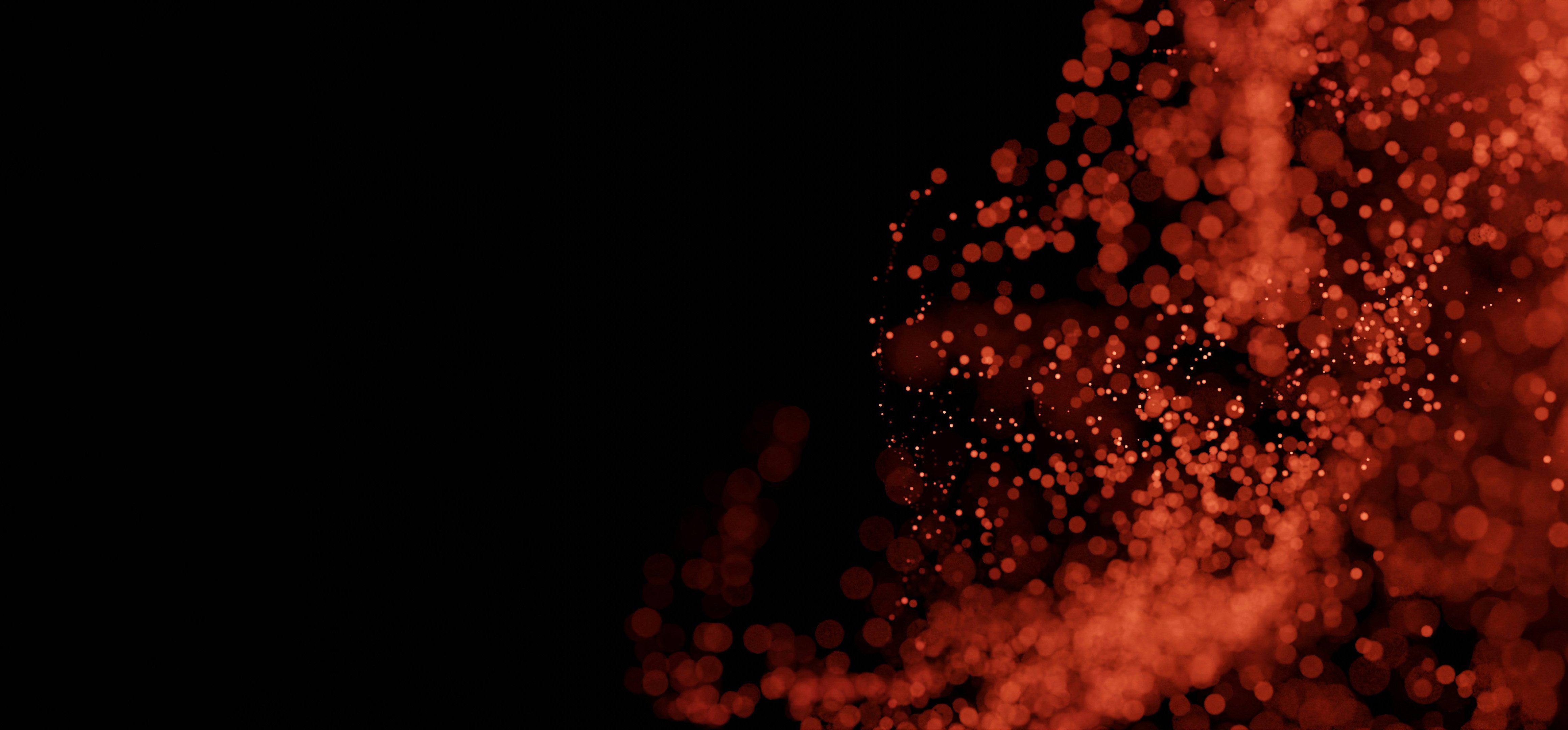 Rote Pixel auf schwarzem Hintergrund