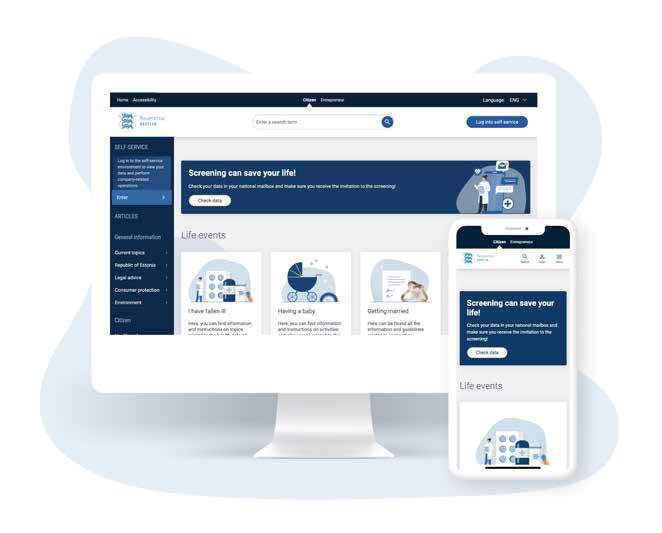 Estonian state portal demo screenshot