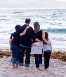 Family at the beach