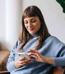 Woman using mobile phone