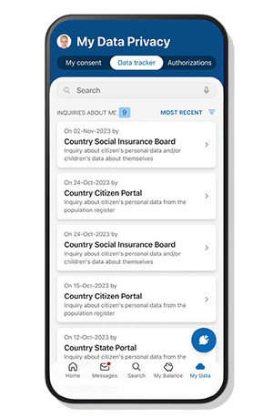 Mobile phone displaying app demo