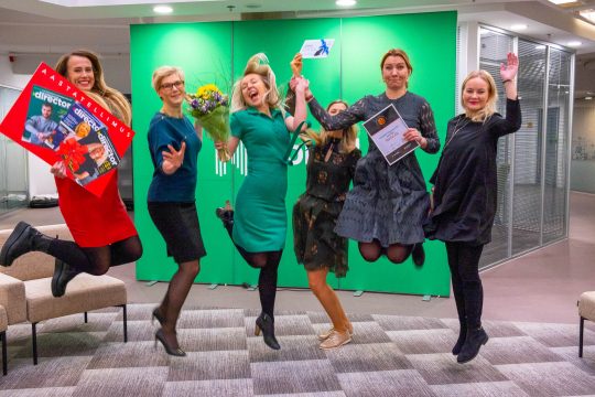 Estonian HR team celebrating winning the Dream Employer 2021 title
