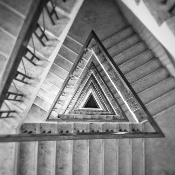 Stairs in a triangle