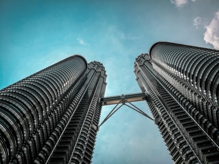 Petronas towers in Kuala Lumpur representing digital twin technology