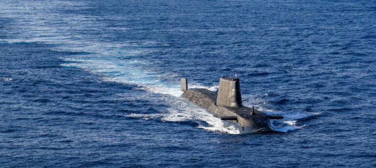 British submarine in the sea